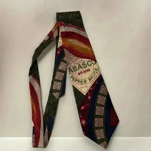 Vintage Tabasco 100%  silk novelty western tie